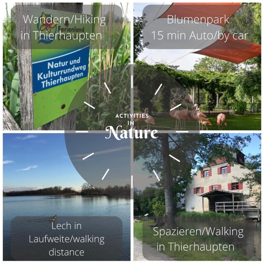 Ferienwohnung Schönes Landleben an den Lechauen Thierhaupten Exterior foto